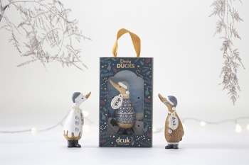 DCUK Alpine Design Dinky Gift Boxed Wooden Christmas Ducks - Choice of Design